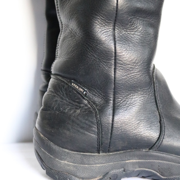 KEEN Silverton Black Leather Tall Winter Waterproof Boots Women's 7.5 Winter - Picture 2 of 13